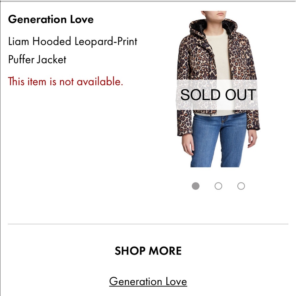 Generation Love puffer size xs